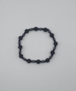 Bracciale in Pietra Lavica, Ossidiana ed Ematite