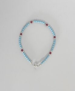 Bracciale Delicato in Pasta di Turchese da 3mm e Corallo Bambù