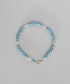 Bracciale in Pasta di Turchese da 4mm e Perle di Fiume